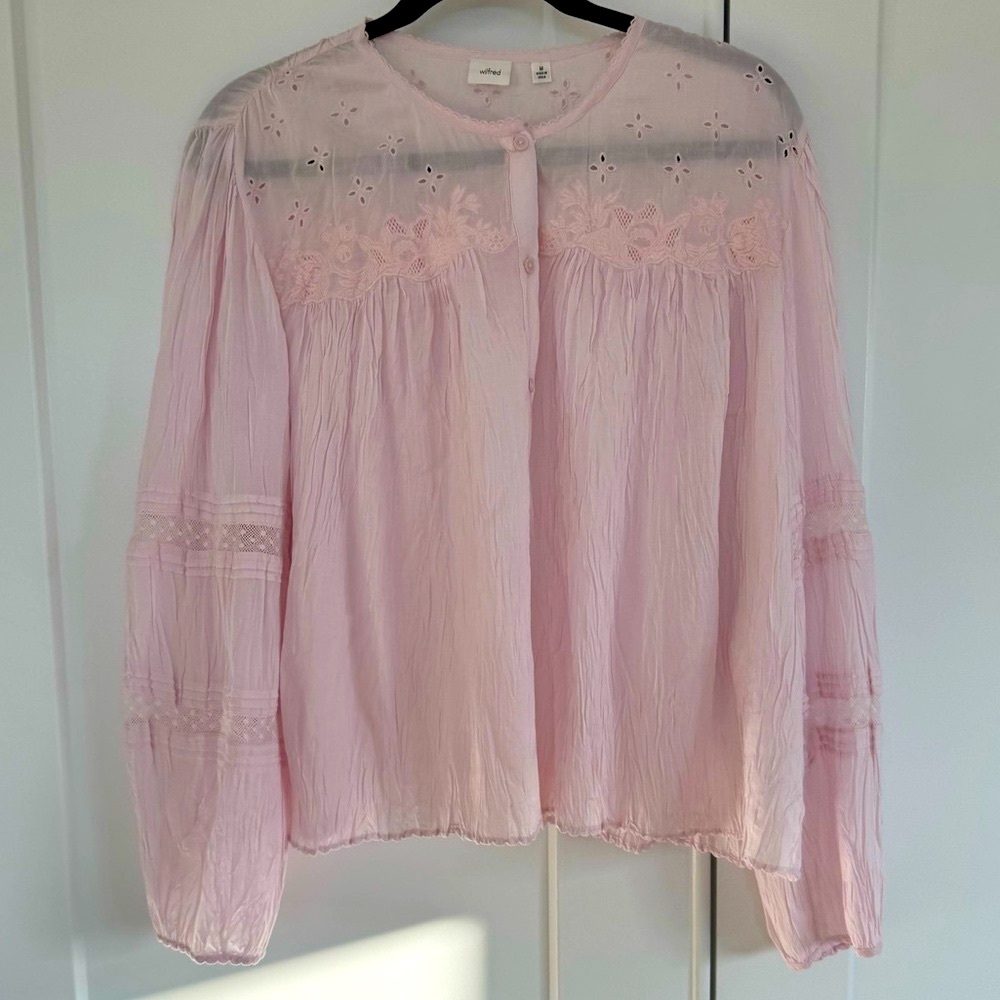 Aritzia Wilfred Light Pink Blouse